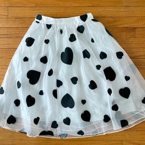 JCrew tulle heart skirt